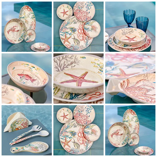 Sea Life Geschirr Melamin