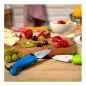 Preview: Kinderkitchen Set 3-teilig/ Kindermesser-Set blau/grün/weiß