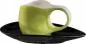 Preview: Luigi Colani Porzellan Espresso Tasse mit Untertasse grün / schwarz