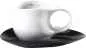 Preview: Luigi Colani Porzellan Espresso Tasse mit Untertasse 2 tlg weiß / schwarz
