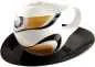 Preview: Luigi Colani Porzellan Espresso Tasse mit Untertasse wave gold black