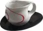 Preview: Luigi Colani Porzellan Espresso Tasse mit Untertasse loop red