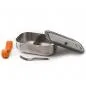 Preview: Edelstahl Lunch Box - Orange, 1000 ml, Edelstahl/Silikon, Maße: 20 x 15 x 6,5 cm Preview: Edelstahl Lunch Box - Orange, 1000 ml, Edelstahl/Silikon, Maße: 20 x 15 x 6,5 cm