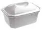 Preview: PASTETENFORM, ACHTECKIG MIT DECKEL Weiss 60 cl