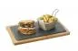 Preview: HOLZTABLETT/ HOLZBRETT 34 x 19,5 cm FUER TELLER/ PLATTE/ STEAKTELLER 30 x 16 cm Bambus