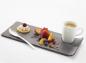 Preview: GOURMAND Tablett mit Mulde Matt schiefer styl
