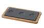 Preview: TABLETT/ TELLER/ PLATTE 25 x 12 cm mit 3 Mulden Matt schiefer