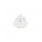 Preview: BUTTERTELLER MIT GLASDECKEL 9 cm Weiss