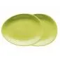 Preview: Luigi Colani Porzellan Teller Set 2 tlg. green