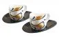 Preview: Luigi Colani Porzellan Espressissimo - Tassen mit Untertassen 4 tlg. wave gold black