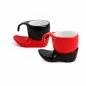 Preview: Espressotasse Vision 4tlg Schwarz / Rot im Farbwechsel