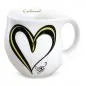 Preview: Colani Kaffeebecher Set Heart yellow / black