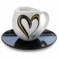 Preview: Colani Kaffeebecher Set Heart yellow / black