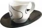 Preview: Luigi Colani Porzellan Espresso Tasse mit Untertasse loop black