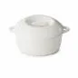 Preview: RUNDE OFENKASSEROLLE 19 CM MIT PORZELLANDECKEL Alabaster Weiss