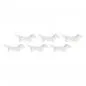 Preview: Besteckhalter 6er Set Hund "Appoggia Posate Cane" Fattoria La Porcellana Bianca Novo 7,5 cm