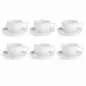 Preview: Espressotasse mit Untertasse 100 ml Weiß Set 6 Stück