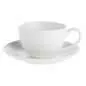 Preview: Teetasse mit Untertasse 220 ml Weiß Set 6 Stück