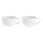 Preview: Tasse mit Untertasse 350 ml Weiß Set. 2 Stück