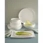 Preview: Teller flach Essenziale Gourmet Ø 26 cm Weiß Set 2 Stück