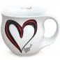 Preview: Luigi Colani Kaffeebecher XXL Heart red/black