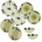 Preview: Geschirrset 8-teilig Olive Melamin