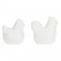 Preview: Salz- und Pfefferstreuer-Set "Gallo Gallina" Fattoria La Porcellana Bianca Novo 5 x 8 cm
