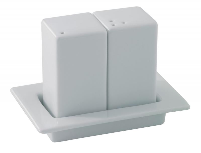 Preview: SALZ / PFEFFER AUF TABLETT Weiss SET 3 tlg.