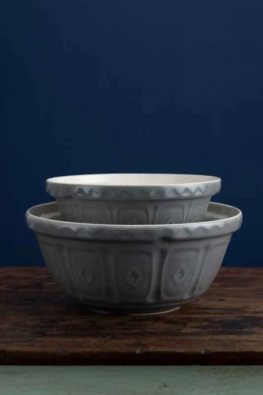 Rührschüssel aus Steingut, grau, 4 Liter 