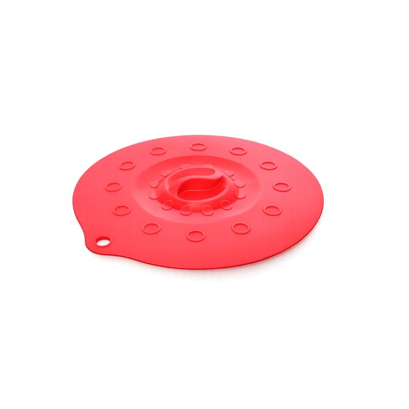 Preview: Silikondeckel 18cm „FUNNY KITCHEN“ rot