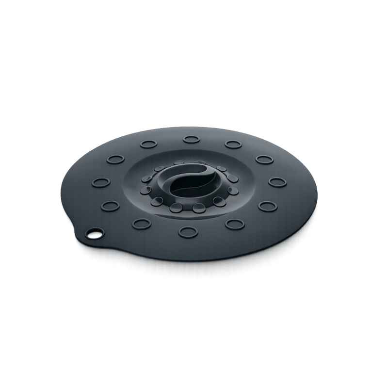 Preview: Silikondeckel 18cm „FUNNY KITCHEN“ schwarz