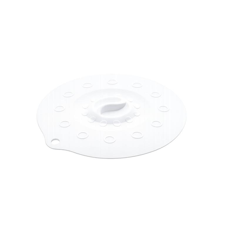 Preview: Silikondeckel 18cm „FUNNY KITCHEN“ weiß