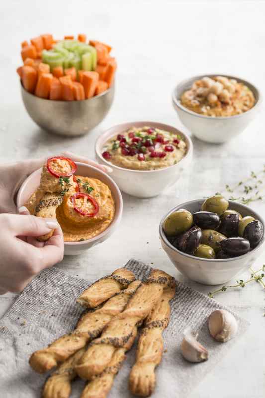 Preview: Mini-Vorbereitungsschalen Steingut 4 Stück