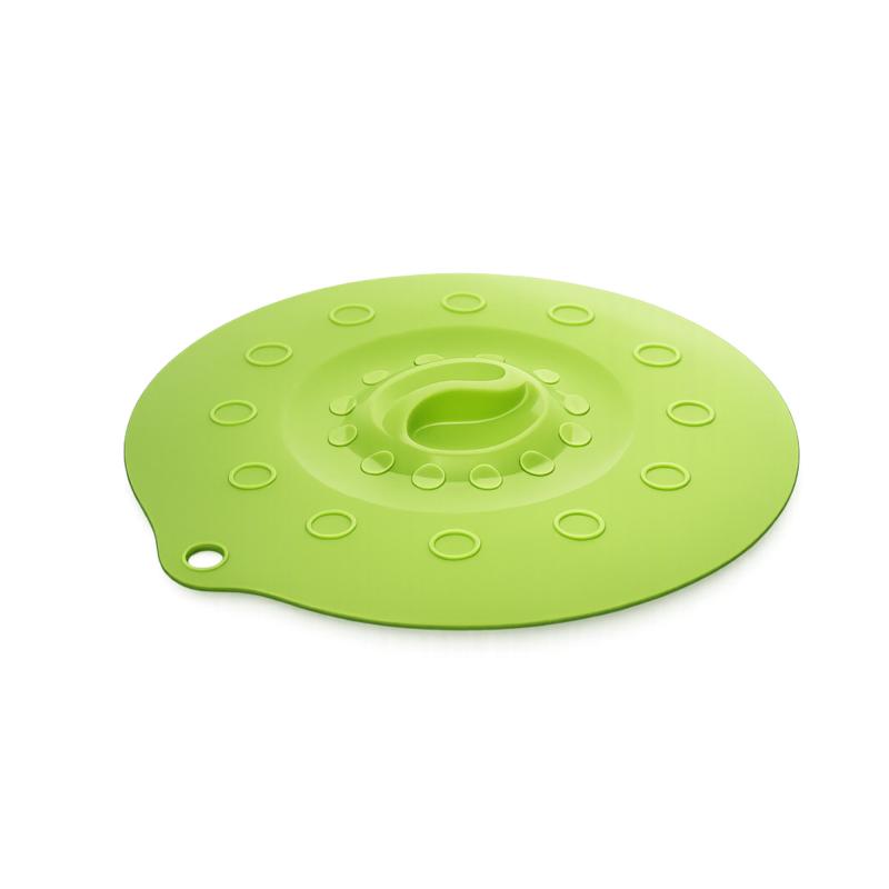 Preview: Silikondeckel 23cm „FUNNY KITCHEN“ grün