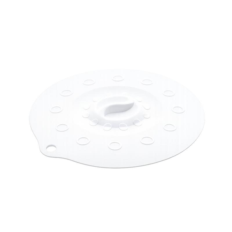 Preview: Silikondeckel 23cm „FUNNY KITCHEN“ weiß