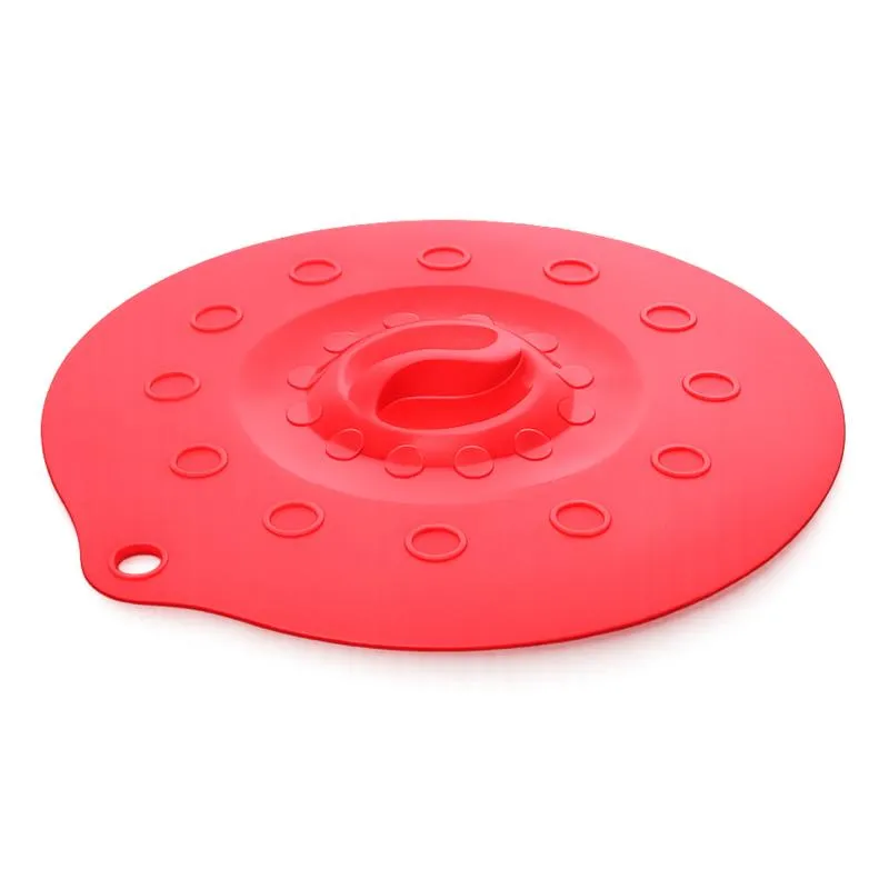 Silikondeckel 29cm „FUNNY KITCHEN“ rot