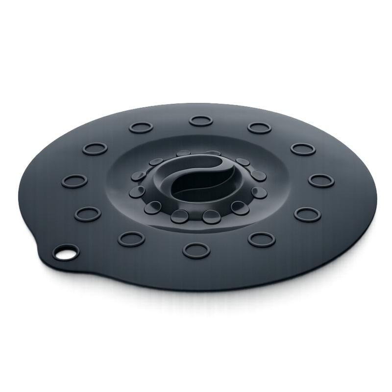 Preview: Silikondeckel 29cm „FUNNY KITCHEN“ schwarz