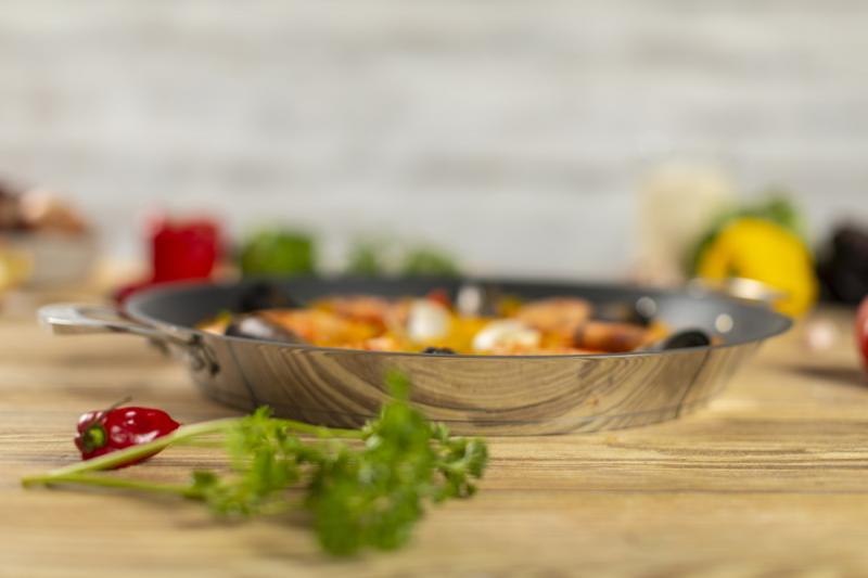 Preview: ALLROUND Paellapfanne beschichtet Ø 36 cm