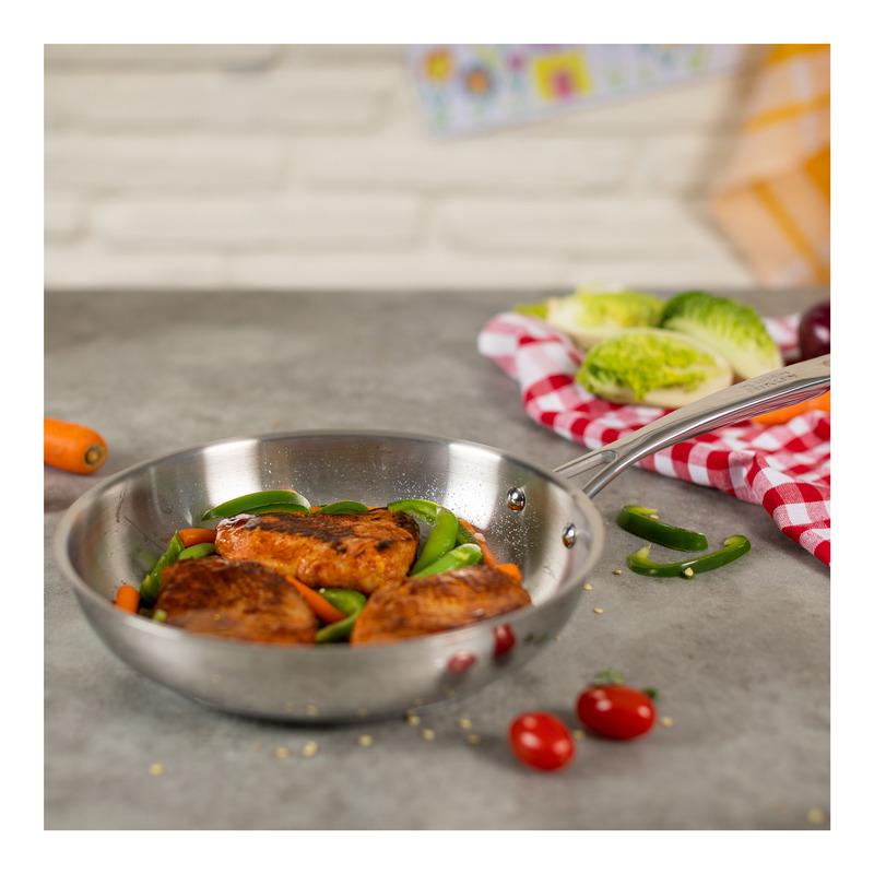 Preview: ALLROUND Bratpfanne Edelstahl unbeschichtet Ø 24 cm Kuhn Rikon