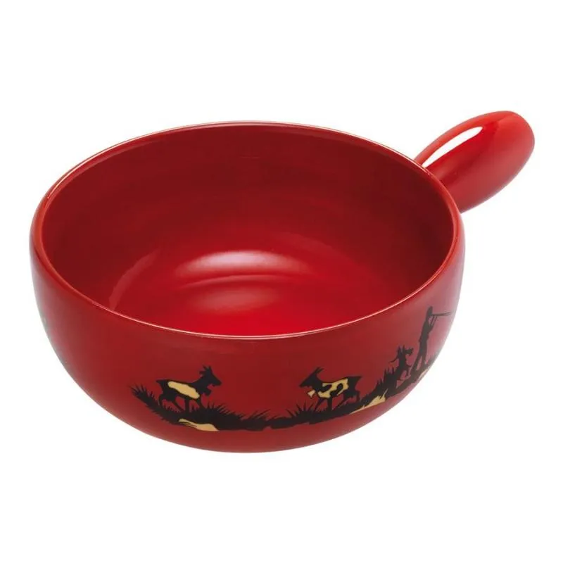 Käsefondue Set Alphornbläser 22 cm inkl Rechaud, Pastenbrenner & 6 Gabeln