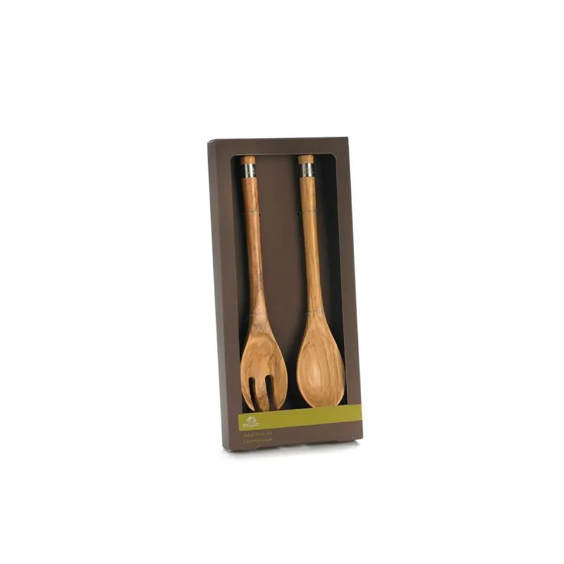 Salatbesteck "ACERO" Olivenholz 30 cm