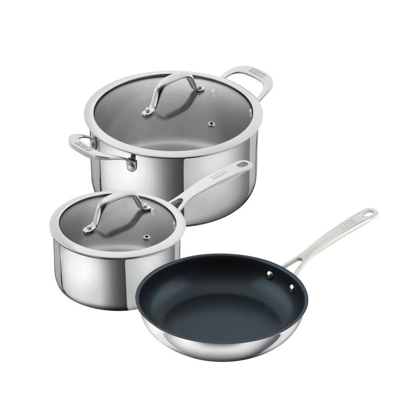 ALLROUND Set · Stielkasserolle 1.5 L + Kochtopf 3.1 L + Bratpfanne  Ø 24 cm