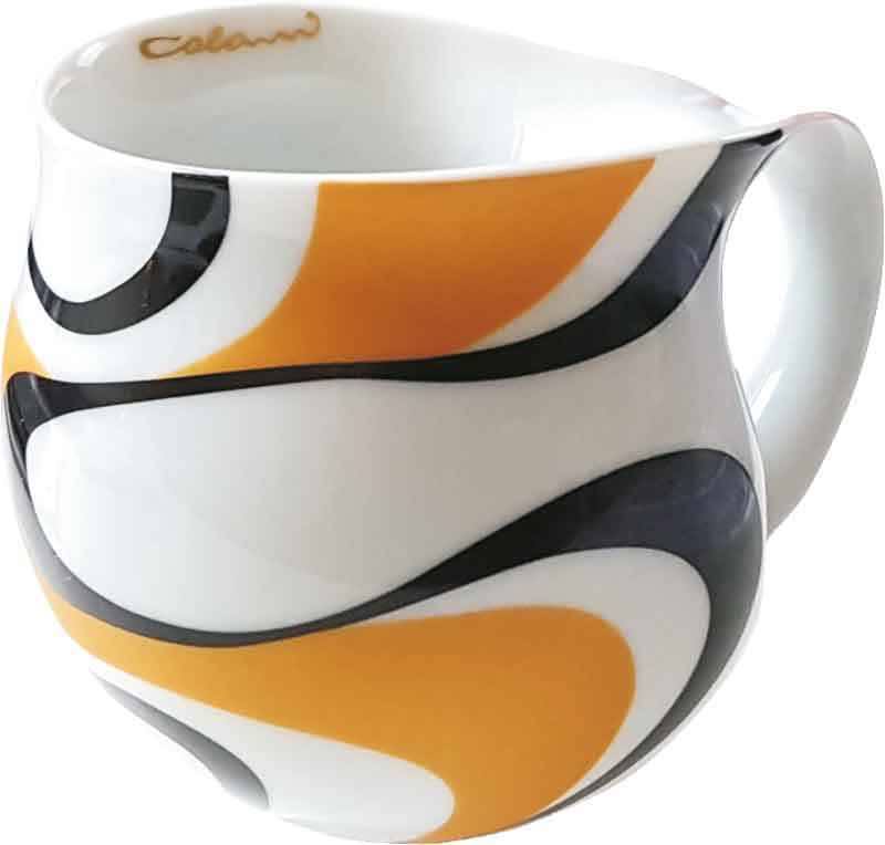 Colani Kaffeebecher wave gold & schwarz