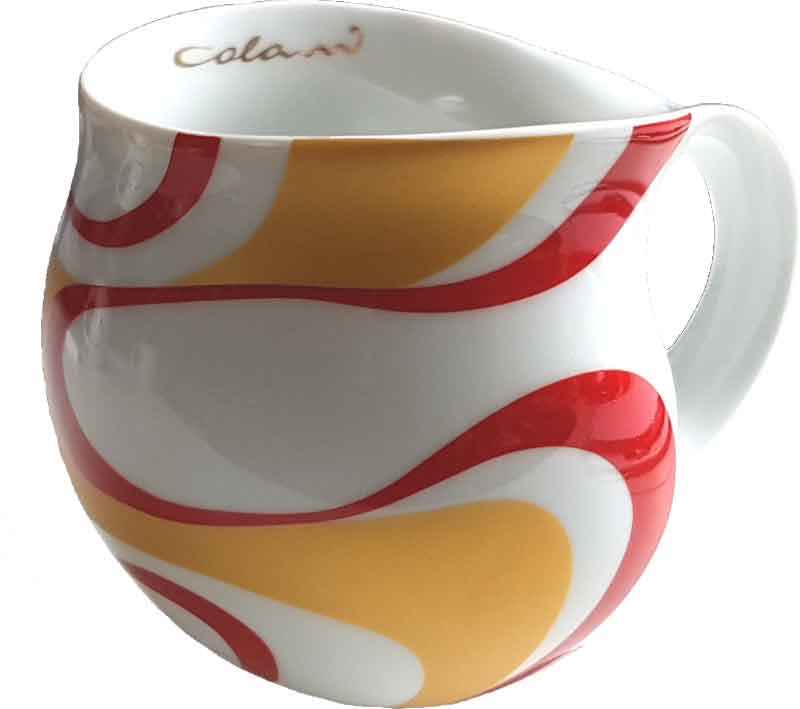 Colani Kaffeebecher wave gold & rot