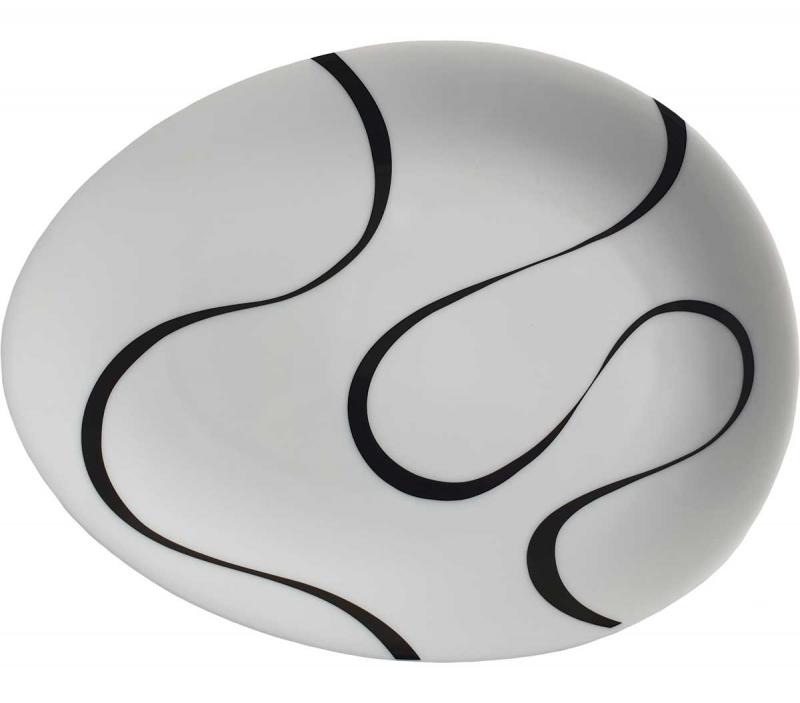 Preview: Luigi Colani Porzellan Teller 2 Stück loop black