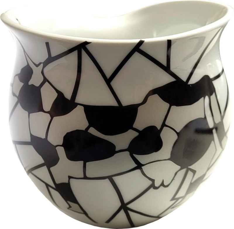 Preview: Luigi Colani Porzellan Kaffeebecher XXL Cow silver