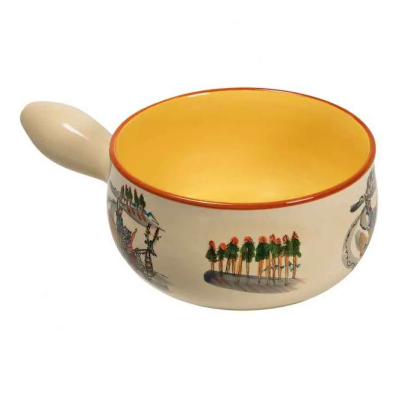 Caquelon/ Fonduetopf Schlittenfahrt ø 20cm