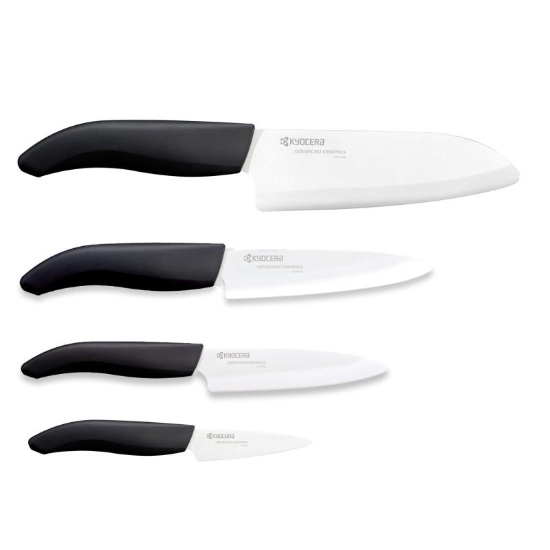 Preview: Bamboo Messer Block mit 4 GEN Black Messern