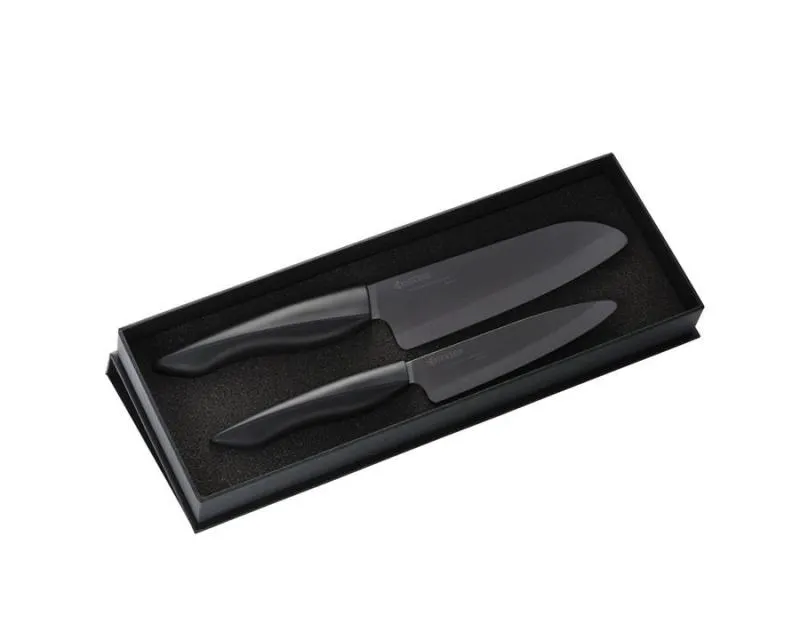KYOCERA SHIN Keramik-Messer-Geschenkset, Santokumesser & Gemüsemesser