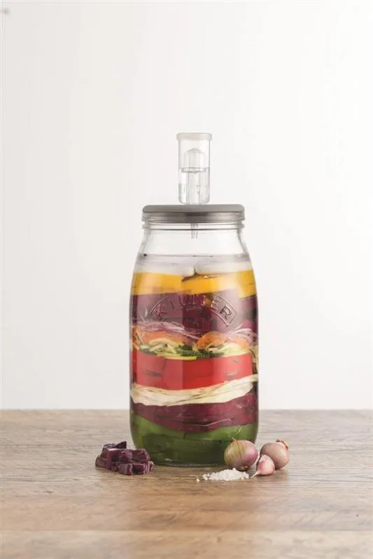 Fermentier Set, 3 Liter Einmachglas mit Gärverschluss